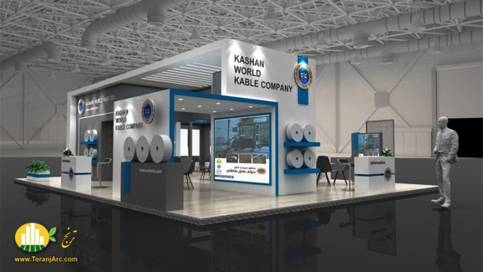 kashan kable 01 705x397 طراحی و ساخت غرفه های نمایشگاهی