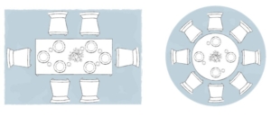 چیدمان اتاق غذاخوری