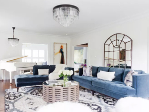 ترتیب مبلمان در وسط اتاق یا دور یک نقطه مرکزی