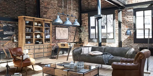 7 عنصر کلیدی طراحی داخلی صنعتی