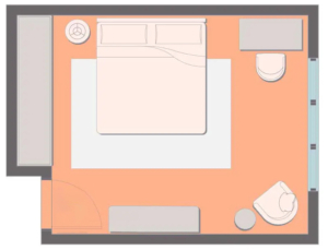 قرار دادن تخت خواب خارج از مرکز
