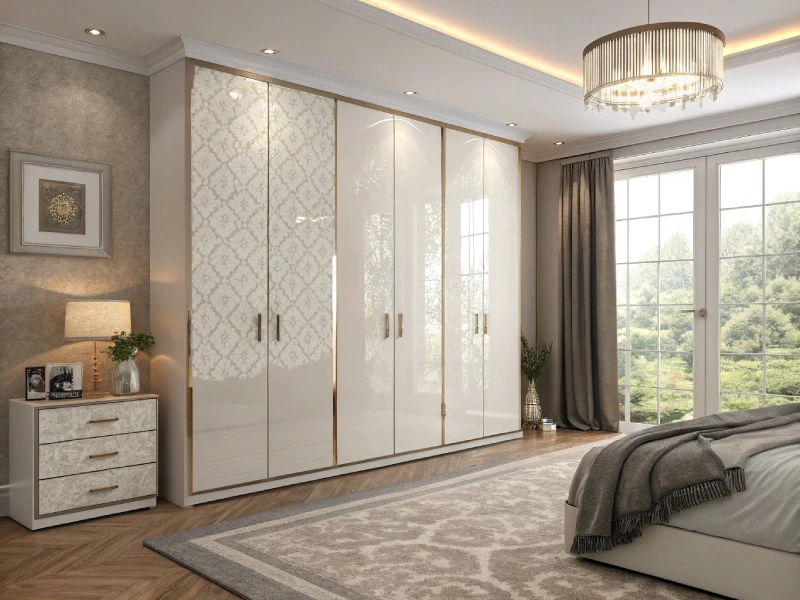 کمد دیواری هایگلاس طرح دار