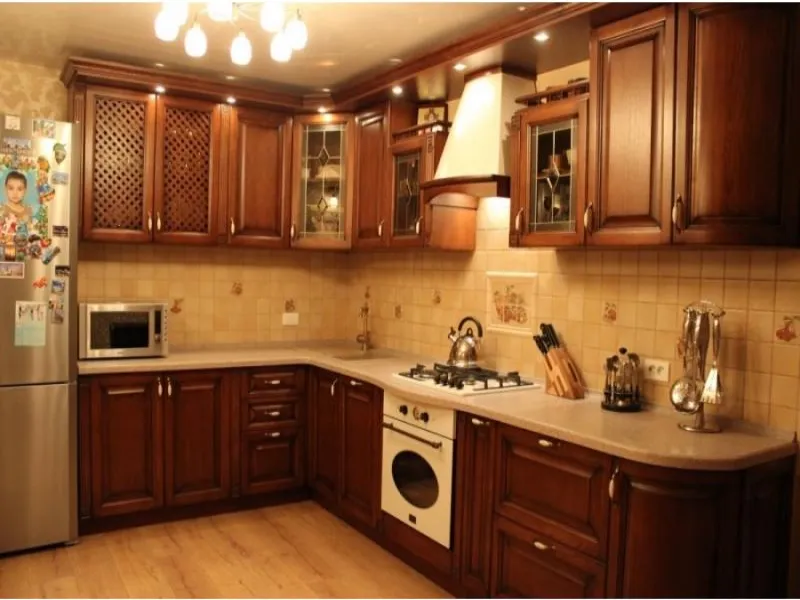 آشپزخانه چوبی سبک کلاسیک