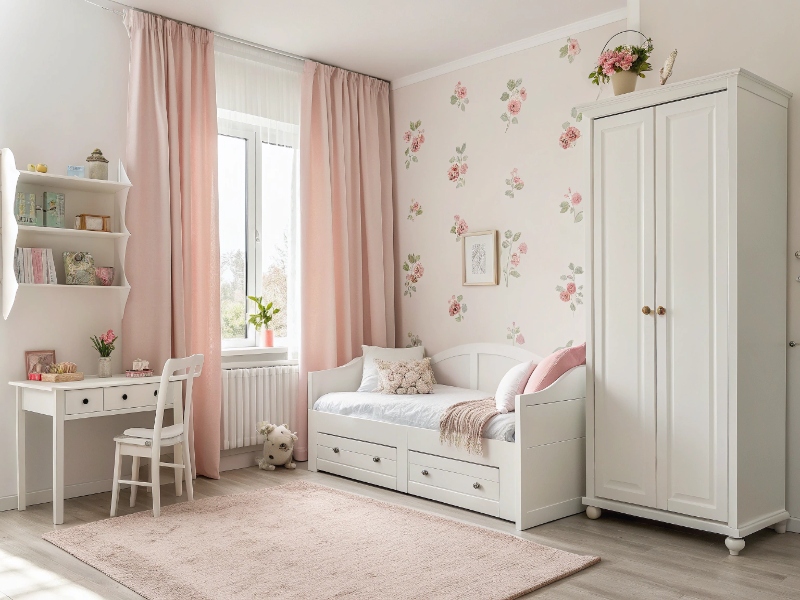 طراحی اتاق خواب دخترانه